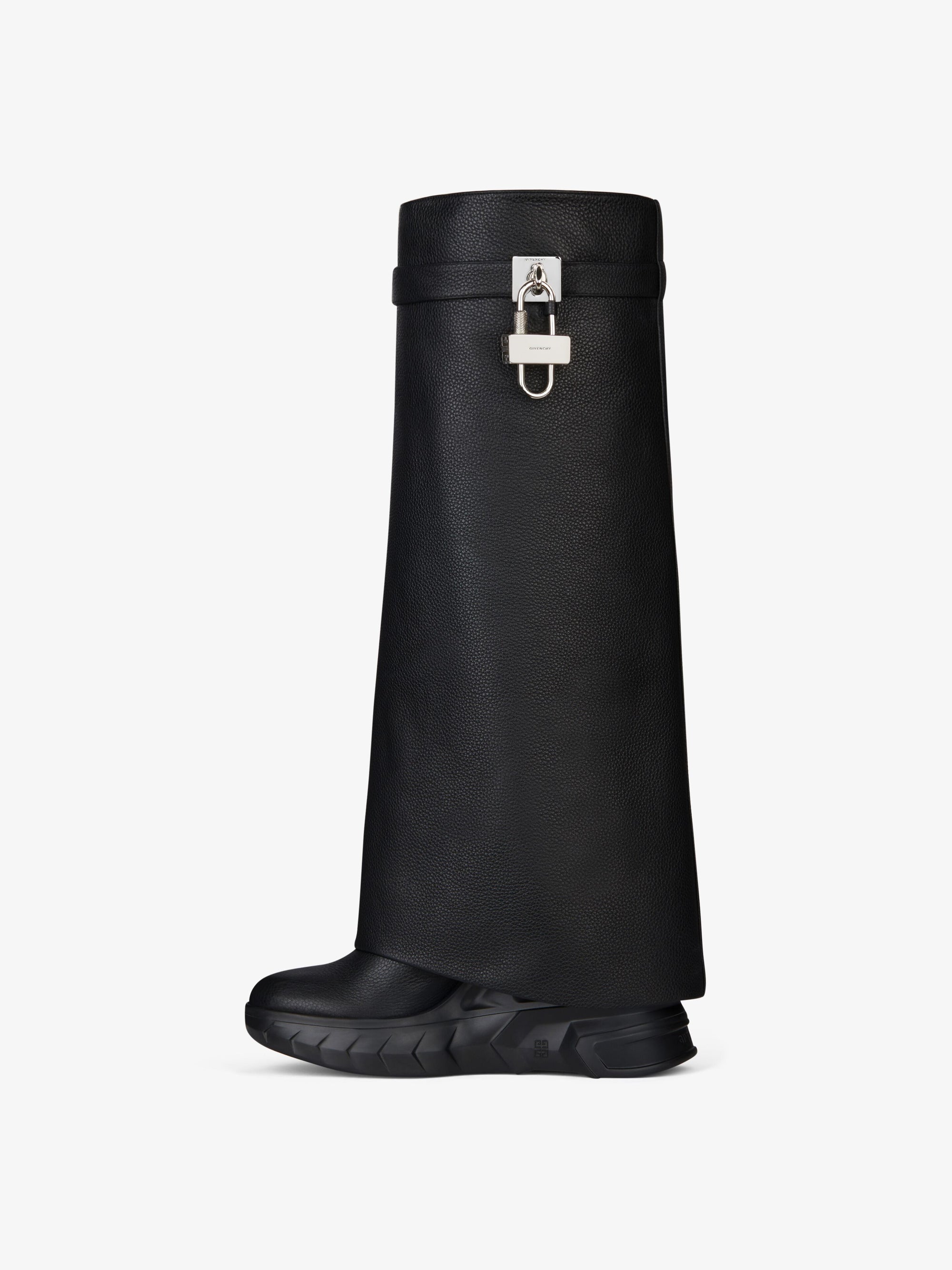 Bottes Shark Lock Biker 120 en cuir grainé - Black