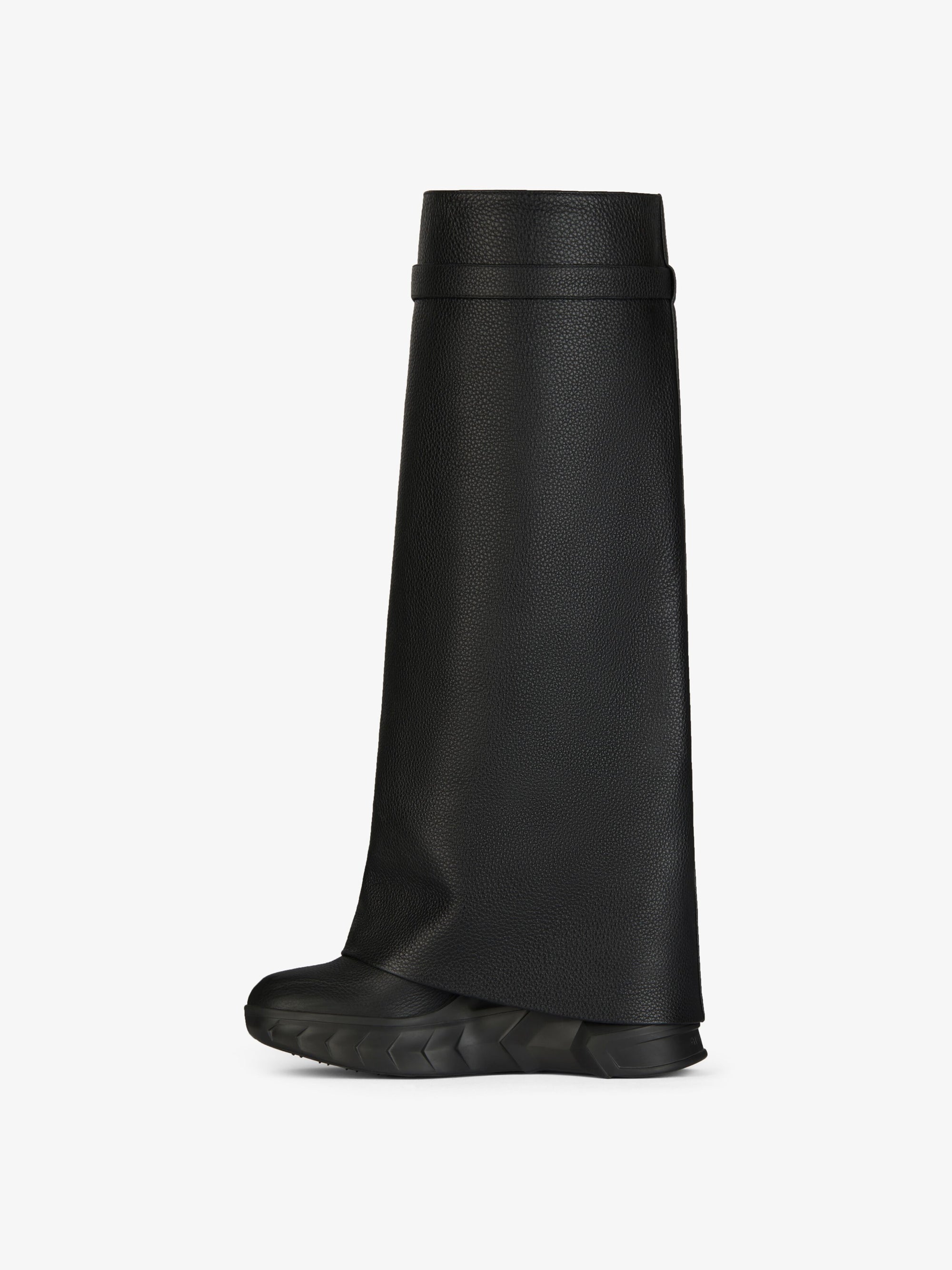Bottes Shark Lock Biker 120 en cuir grainé - Black