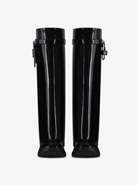 Bottes Shark Lock Biker 120 en cuir verni - Black