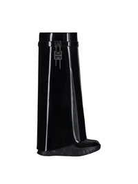 Bottes Shark Lock Biker 120 en cuir verni - Black