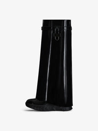 Bottes Shark Lock Biker 120 en cuir verni - Black