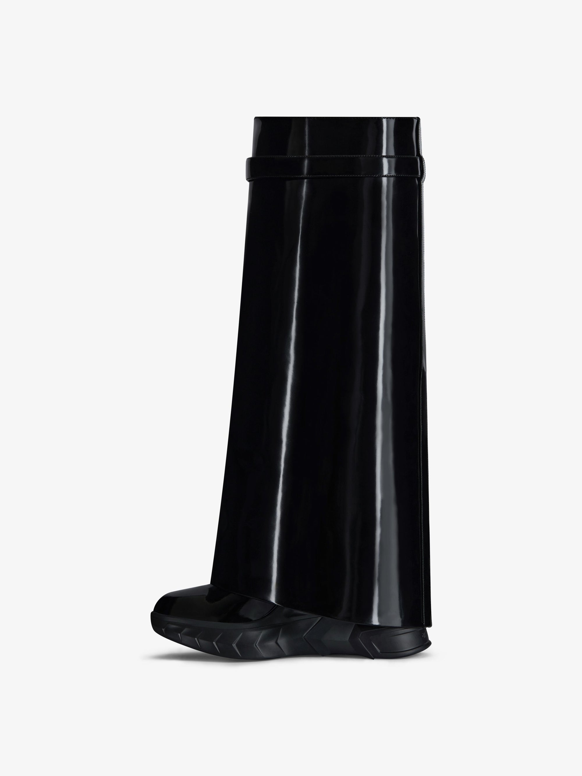 Bottes Shark Lock Biker 120 en cuir verni - Black