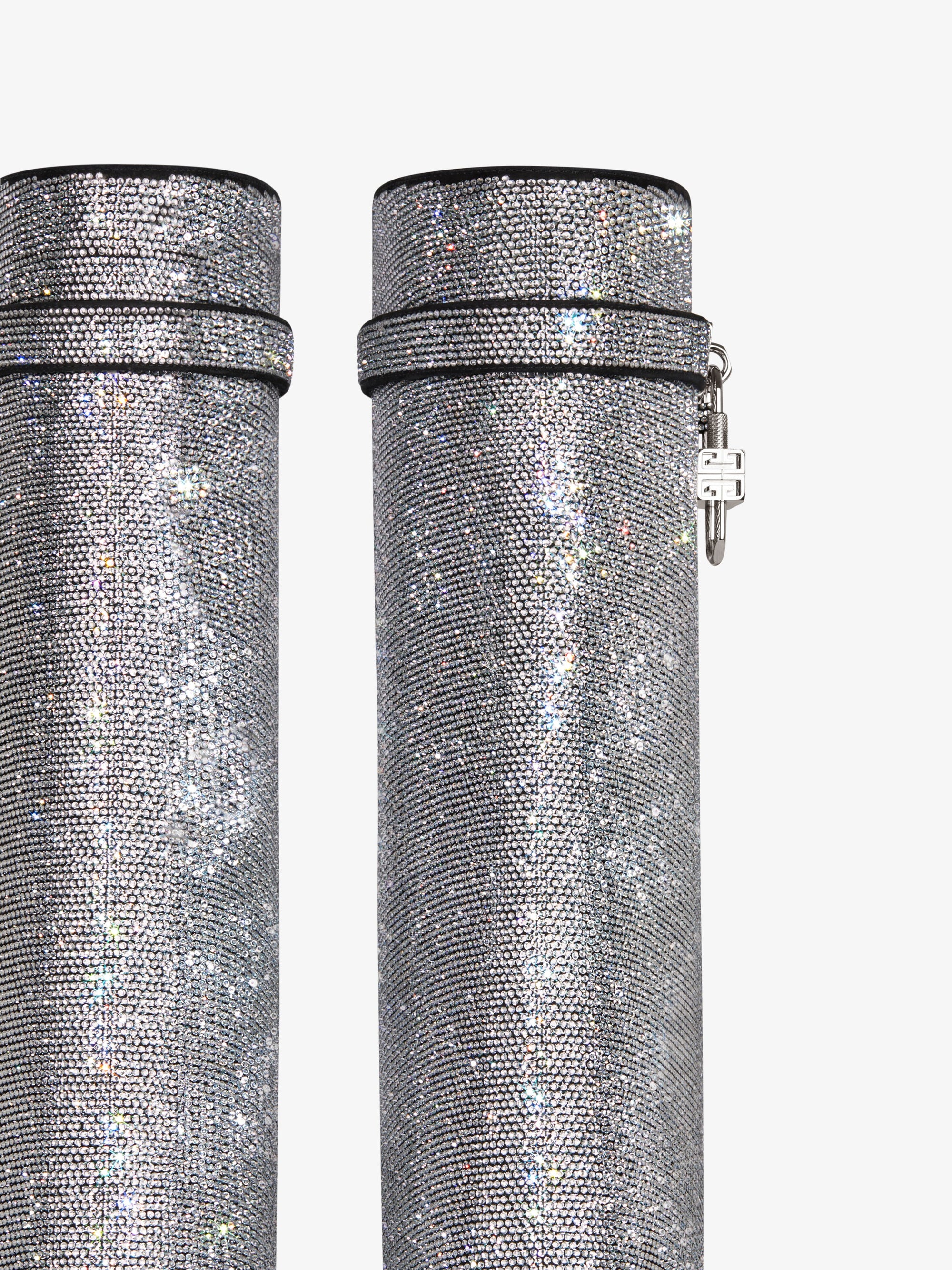 Bottes Shark Lock 90 avec strass - Silvery