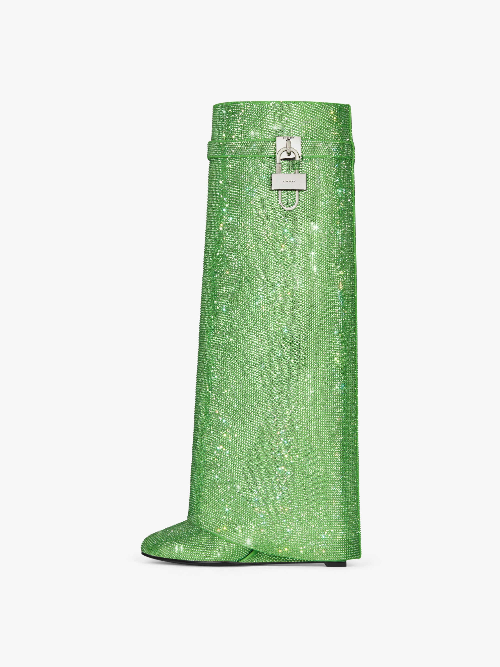 Shark Lock 90 Boots with Rhinestone - Absynthe Green