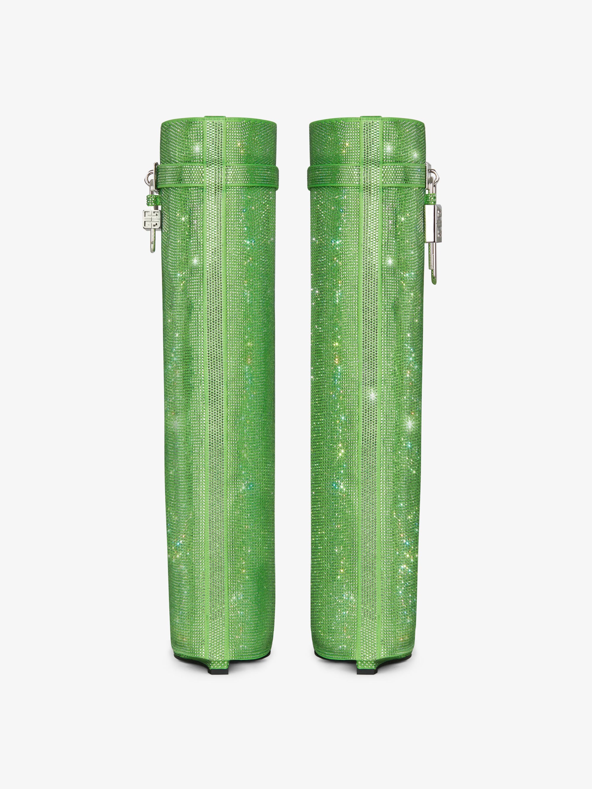 Shark Lock 90 Boots with Rhinestone - Absynthe Green