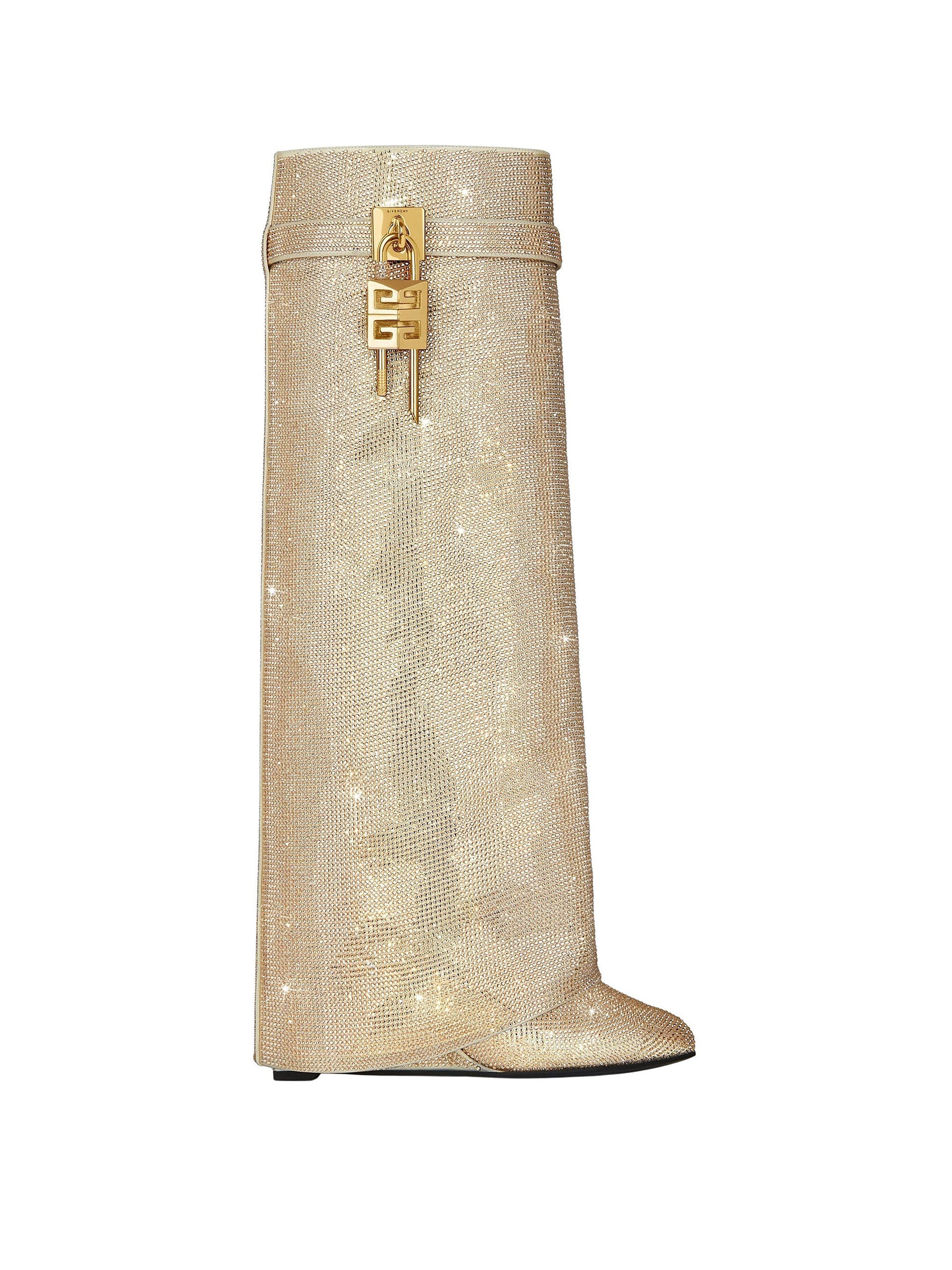 Bottes Shark Lock 90 avec strass - Blond