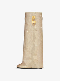 Bottes Shark Lock 90 avec strass - Blond