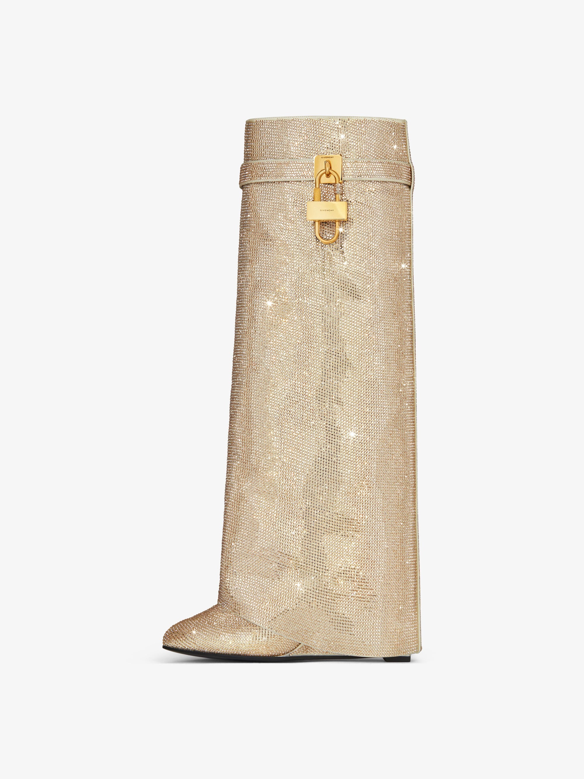 Bottes Shark Lock 90 avec strass - Blond