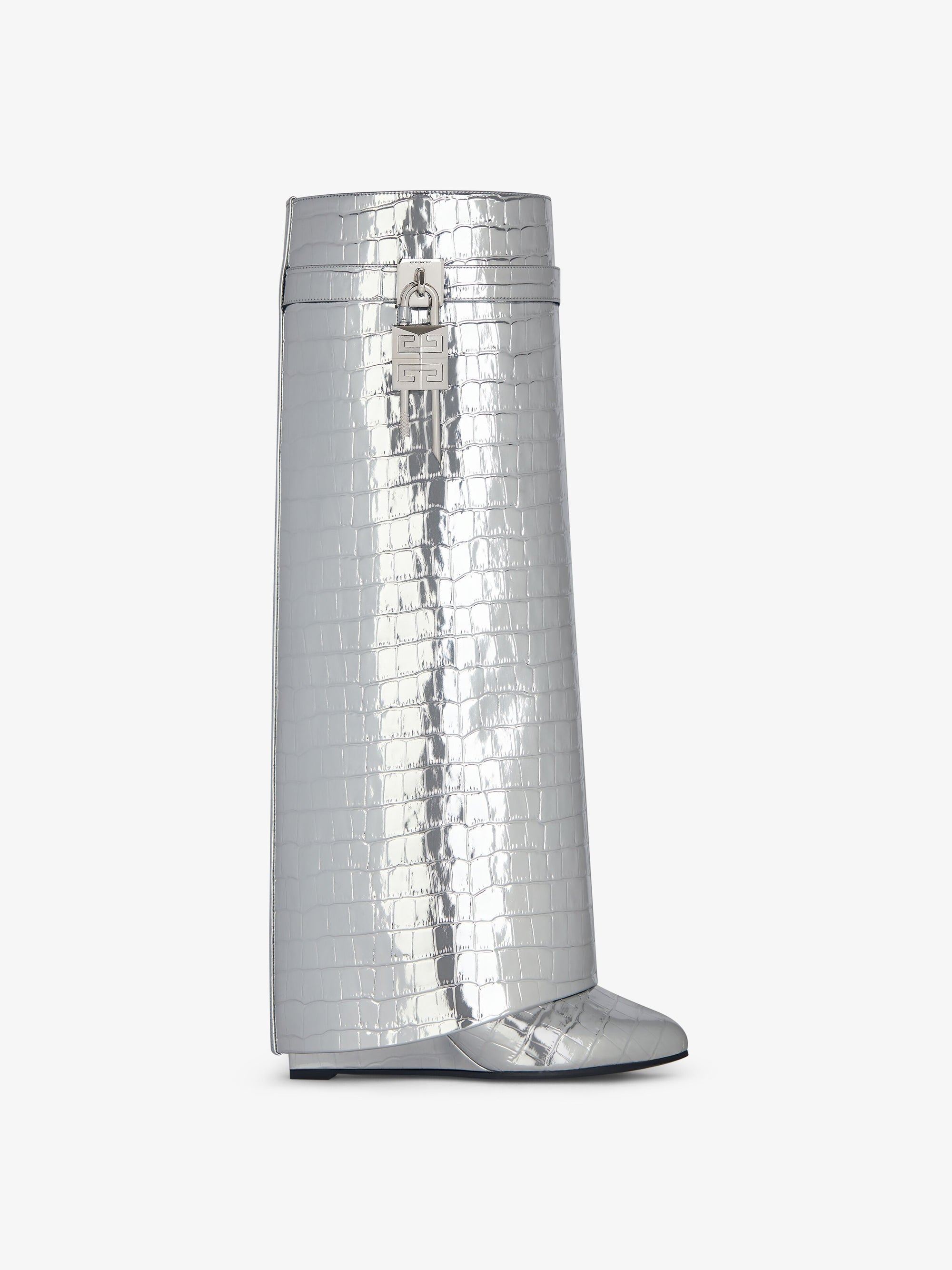 CROCO EMBOSSED /SILVERY PADLOCKS