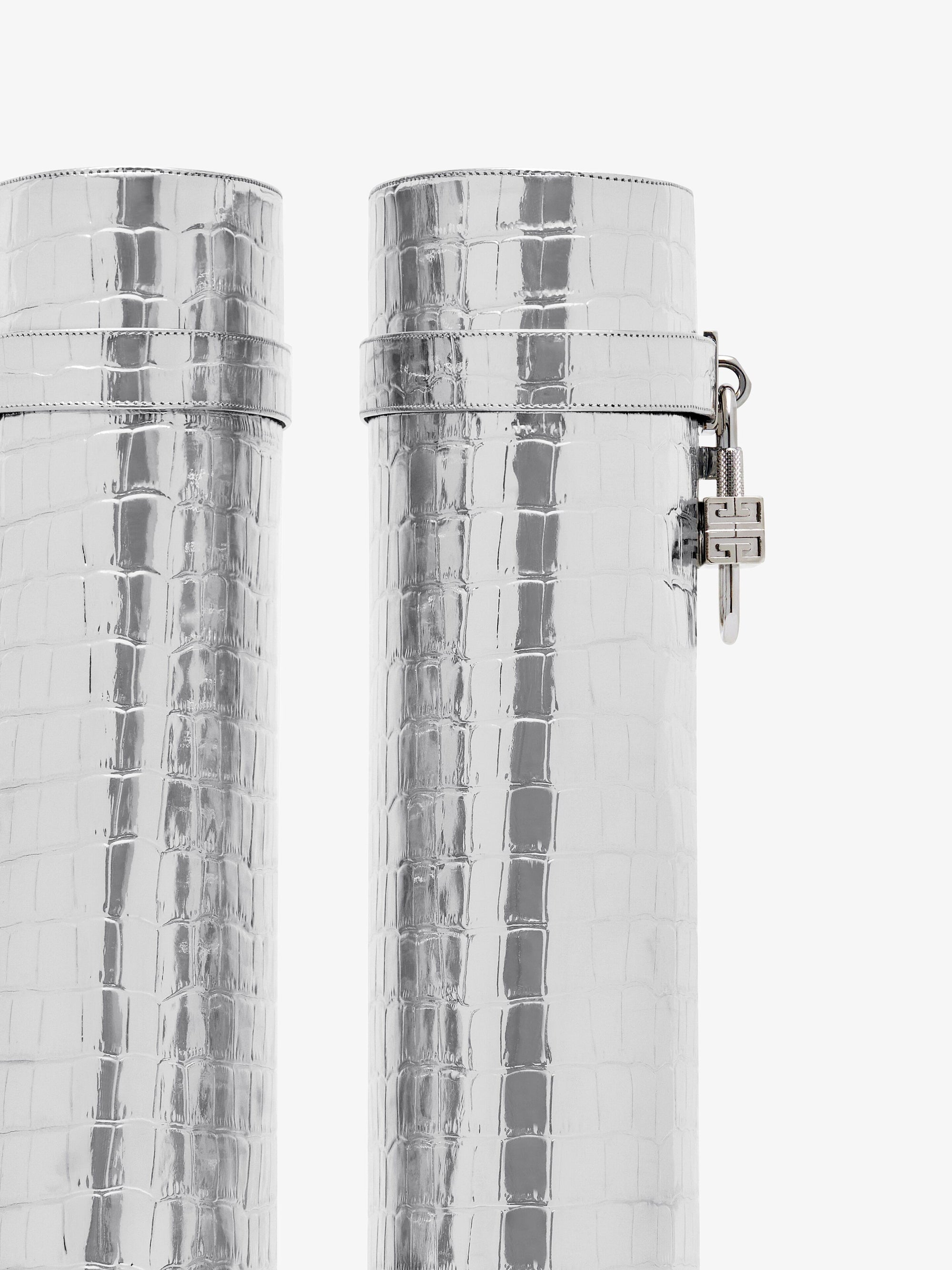 CROCO EMBOSSED /SILVERY PADLOCKS