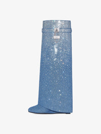 GRADIENT DENIM STRASS/ SILVERY PADLOCK