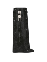 Bottes Shark Lock 90 avec strass - Black