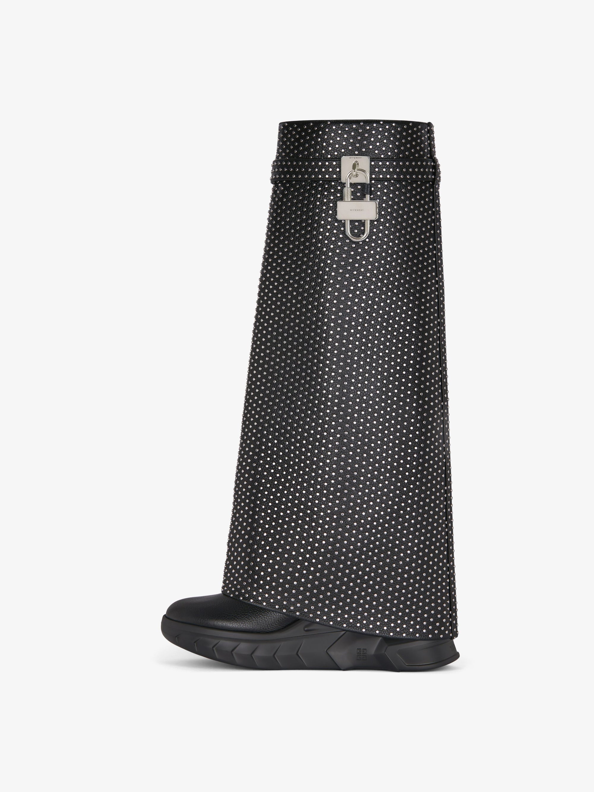 Bottes Shark Lock Biker 85 en cuir grainé - Black