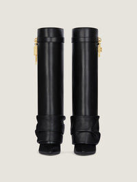 SHARK LOCK STILETTO HIGH BOOTS