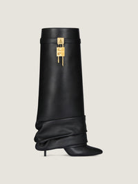 SHARK LOCK STILETTO HIGH BOOTS