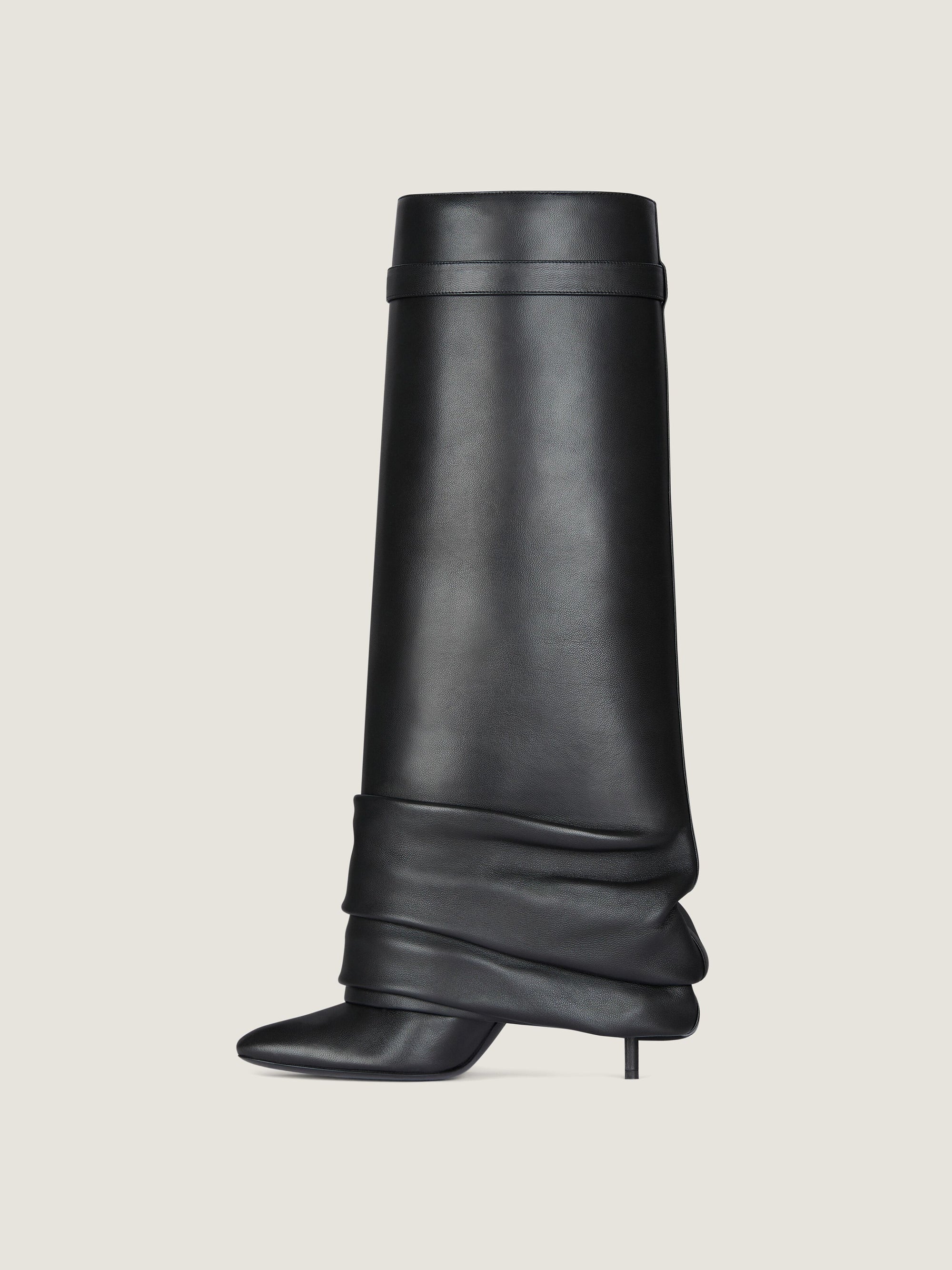 SHARK LOCK STILETTO HIGH BOOTS