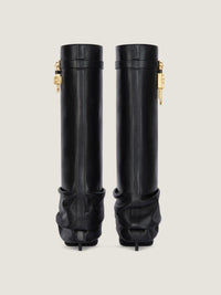 SHARK LOCK STILETTO HIGH BOOTS