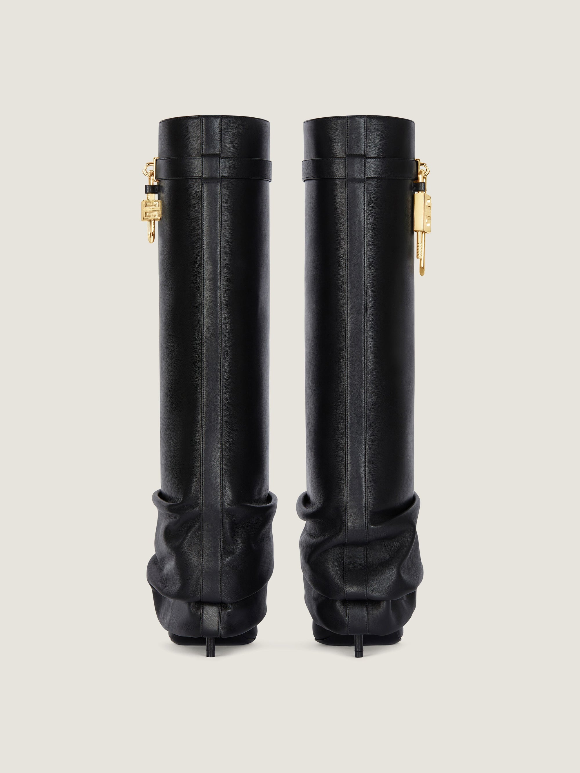 SHARK LOCK STILETTO HIGH BOOTS