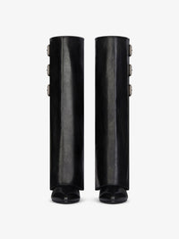 SHARK LOCK STILETTO HIGH BOOTS