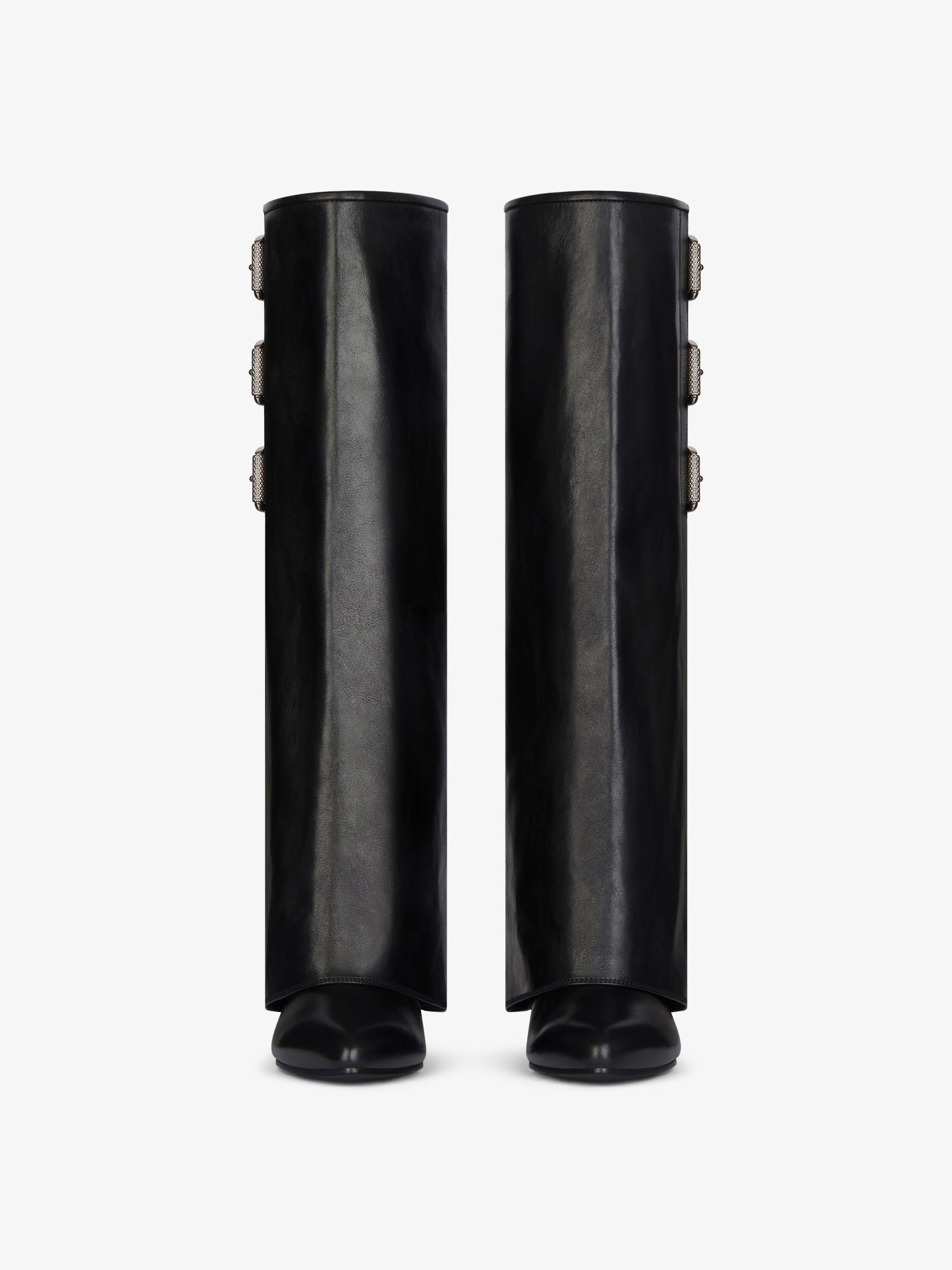 SHARK LOCK STILETTO HIGH BOOTS