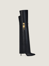 SHARK LOCK STILETTO OTK BOOTS - NEW FIT