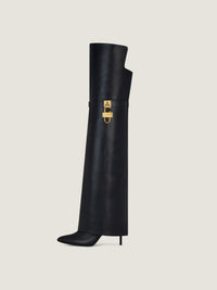SHARK LOCK STILETTO OTK BOOTS - NEW FIT