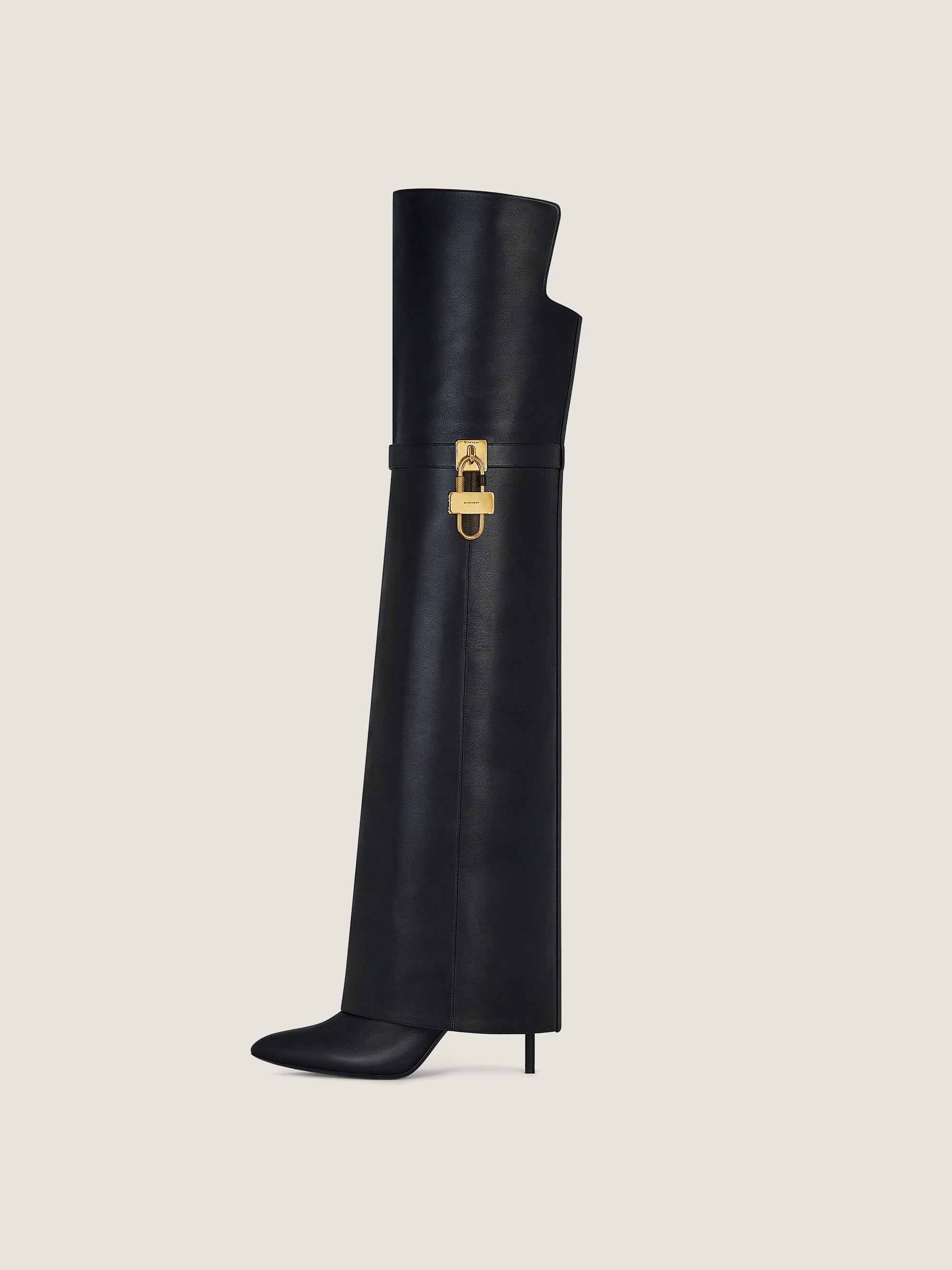 SHARK LOCK STILETTO OTK BOOTS - NEW FIT