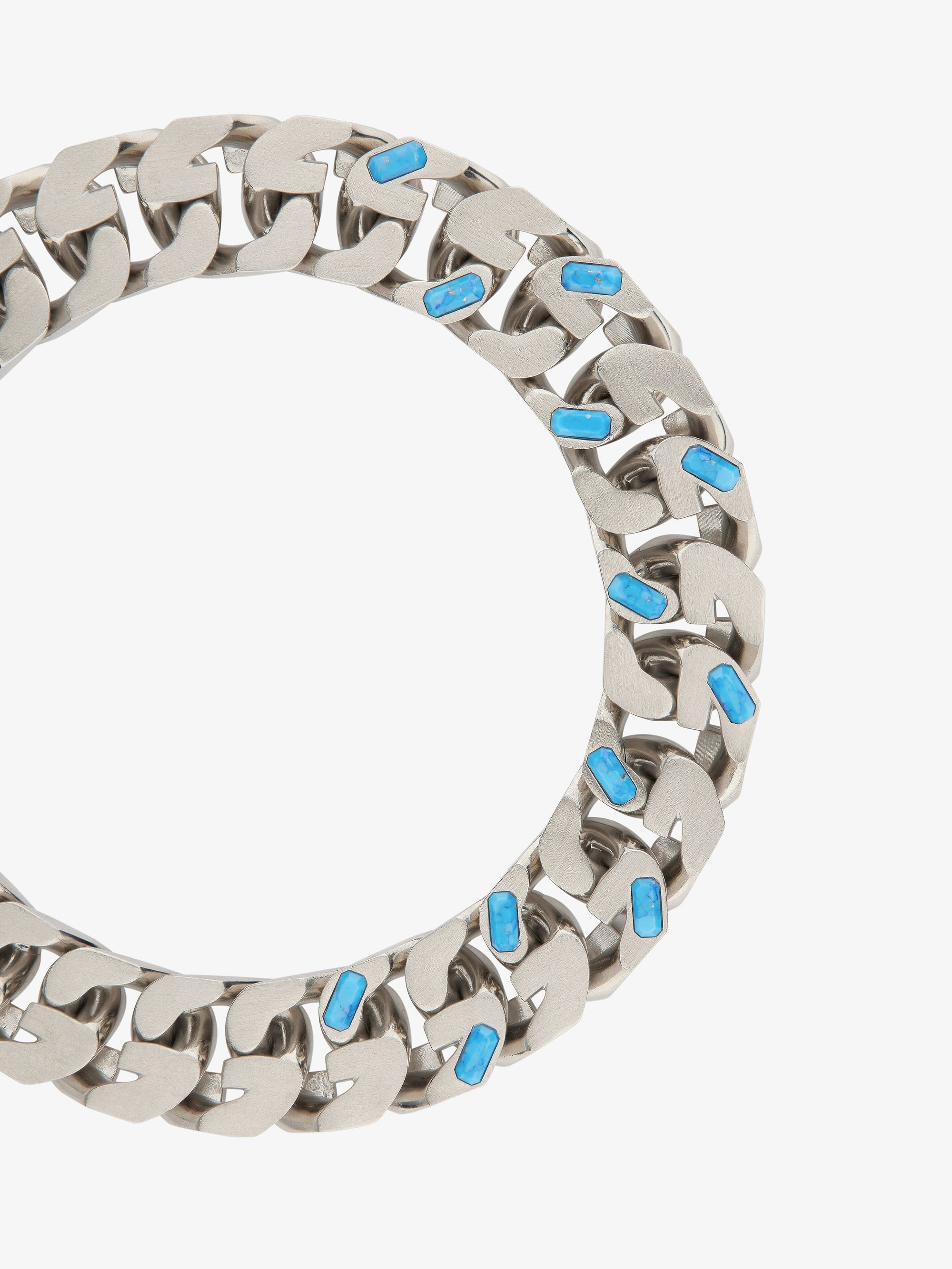 Collier G Chain médium en laiton - Turquoise