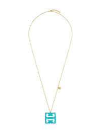Collier 4G Liquid en laiton - Vert Eau