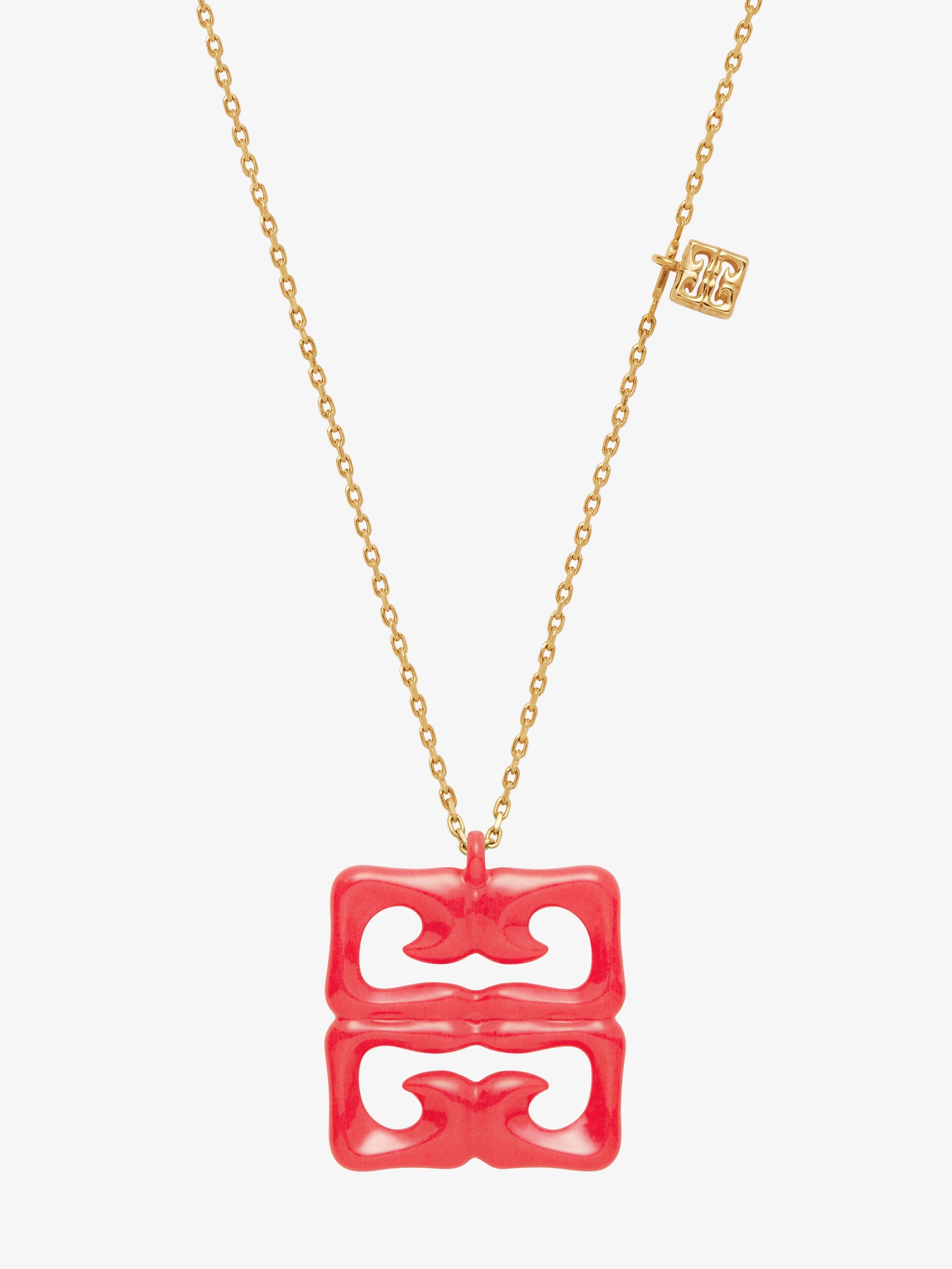 Collier 4G Liquid en laiton - Corail