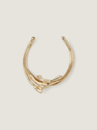 CHAIN LINK GOLDEN TORQUE NECKLACE