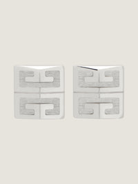 4G SILVERY STUD EARRINGS