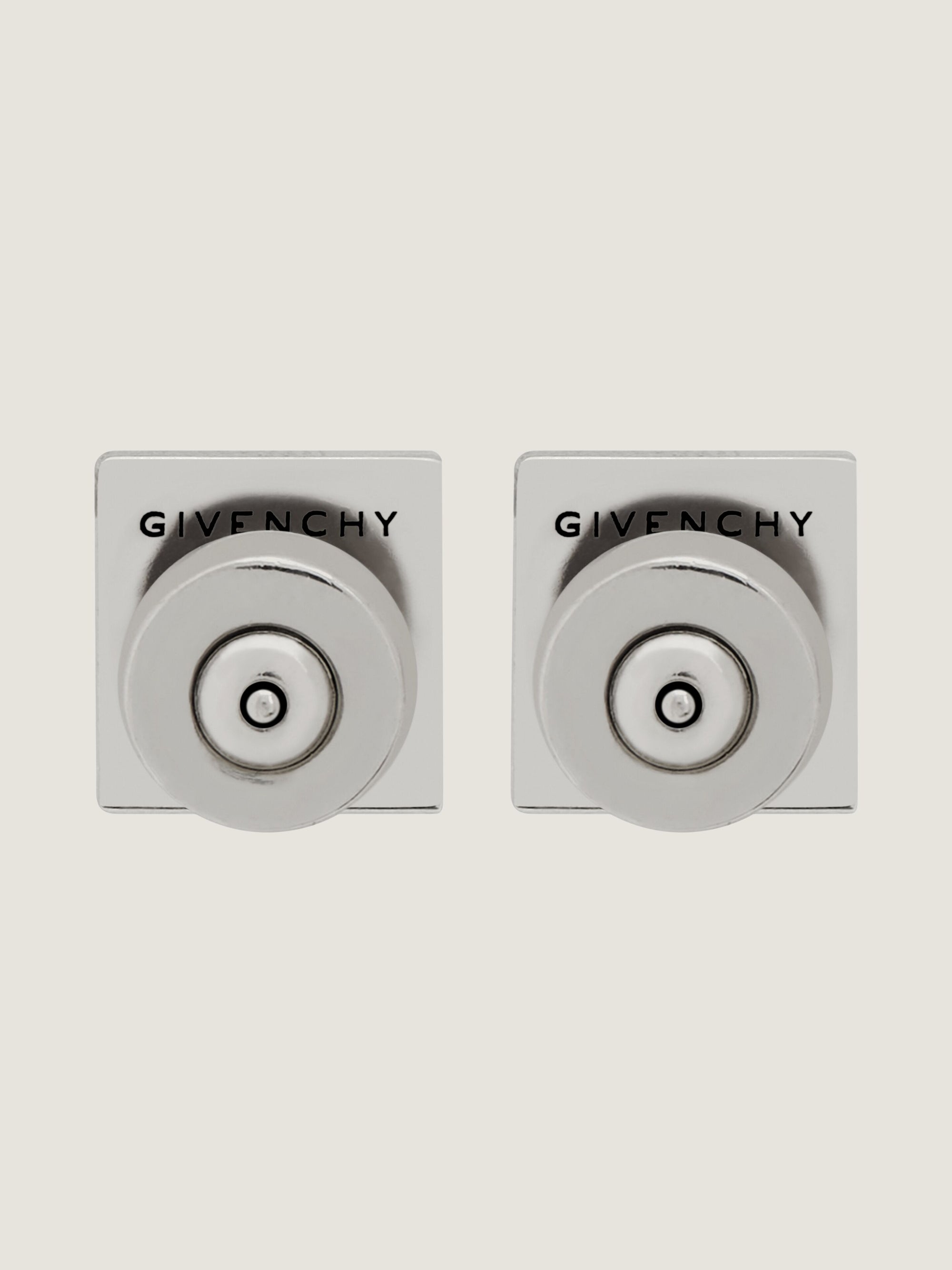 4G SILVERY STUD EARRINGS