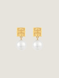 4G STUD GOLDEN PEARL EARRINGS