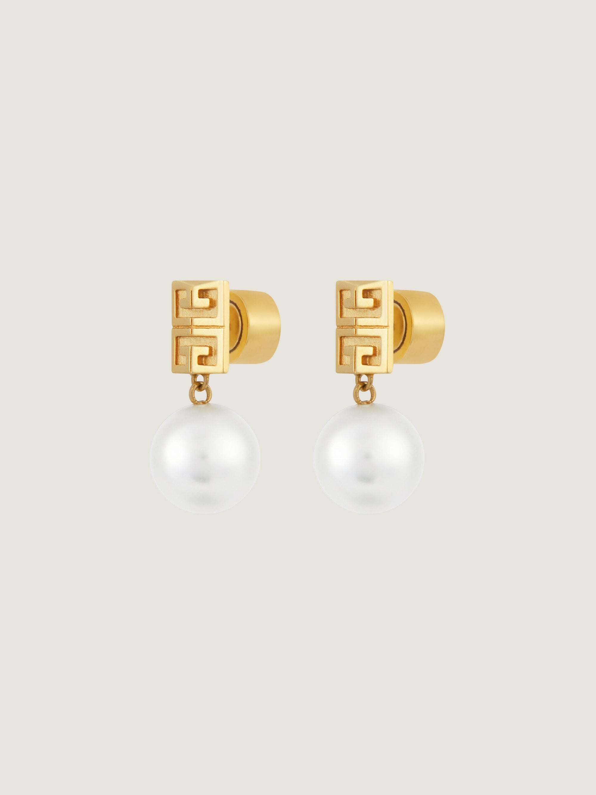 4G STUD GOLDEN PEARL EARRINGS