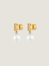 4G STUD GOLDEN PEARL EARRINGS