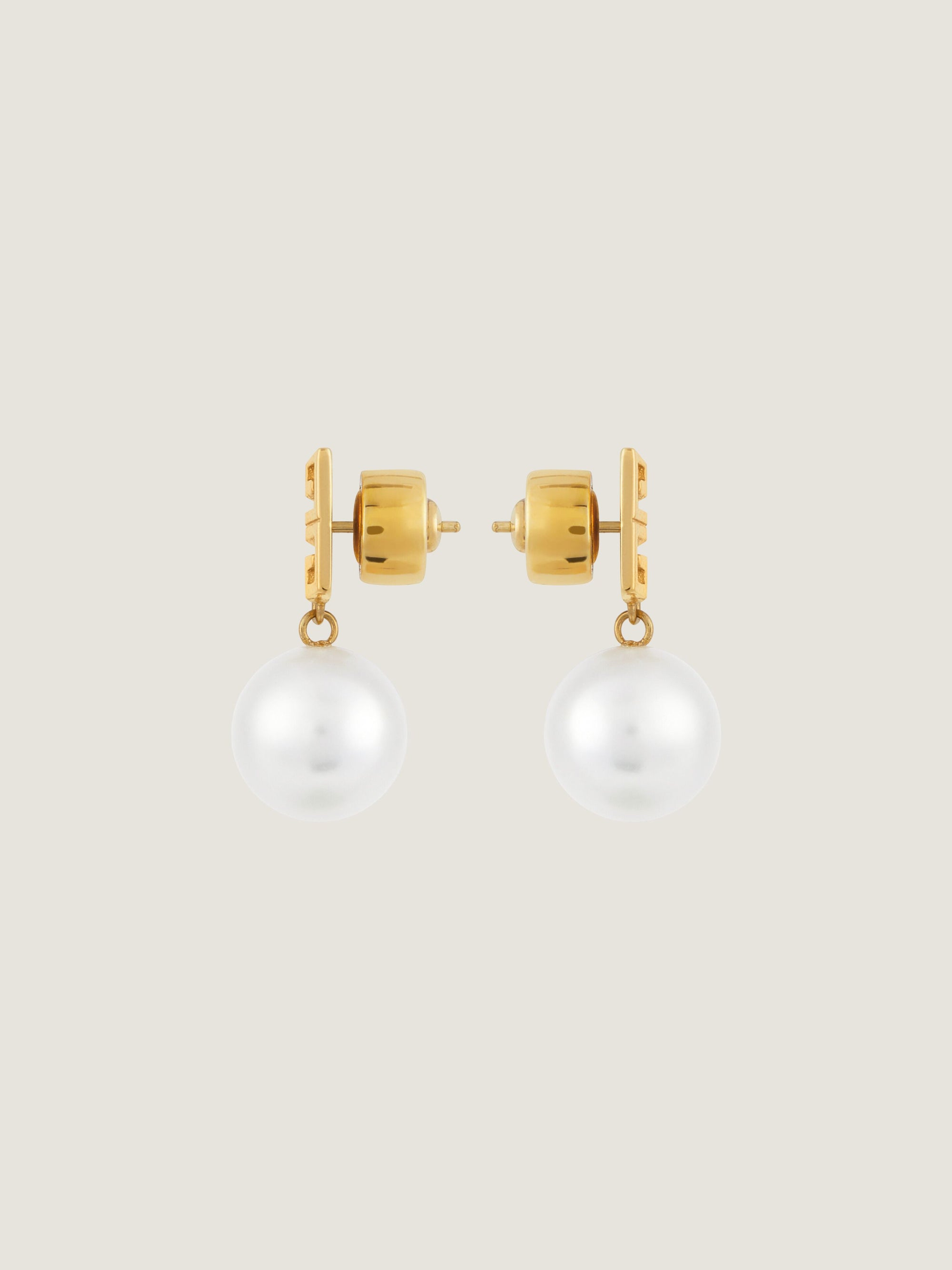 4G STUD GOLDEN PEARL EARRINGS
