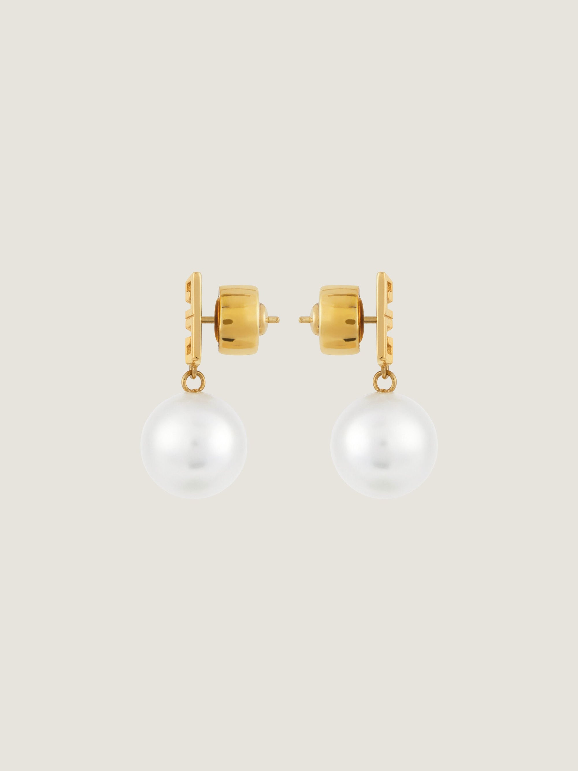 4G STUD GOLDEN PEARL EARRINGS
