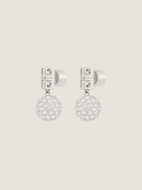4G STUD SILVERY CRYSTAL EARRINGS