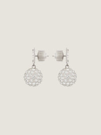 4G STUD SILVERY CRYSTAL EARRINGS