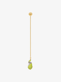 Mono boucle Charm citron en laiton avec cristaux - Silvery & Yellow