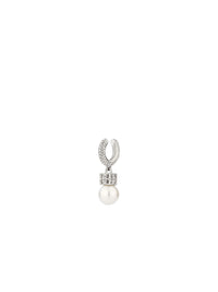 Boucles d'oreilles en laiton avec cristaux - Blanc & Argente