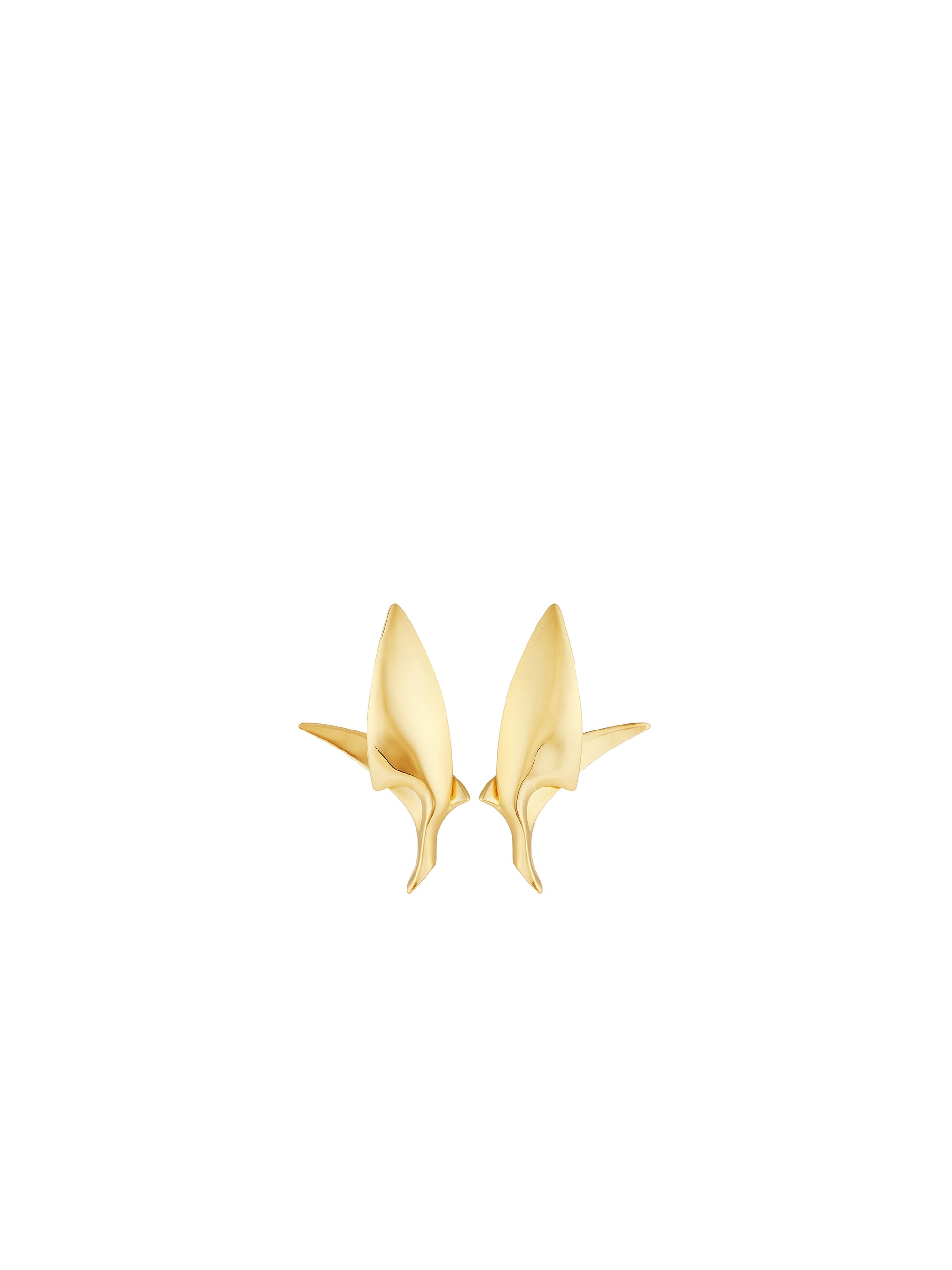 Boucles d'oreilles oiseaux en métal - Jaune Dore