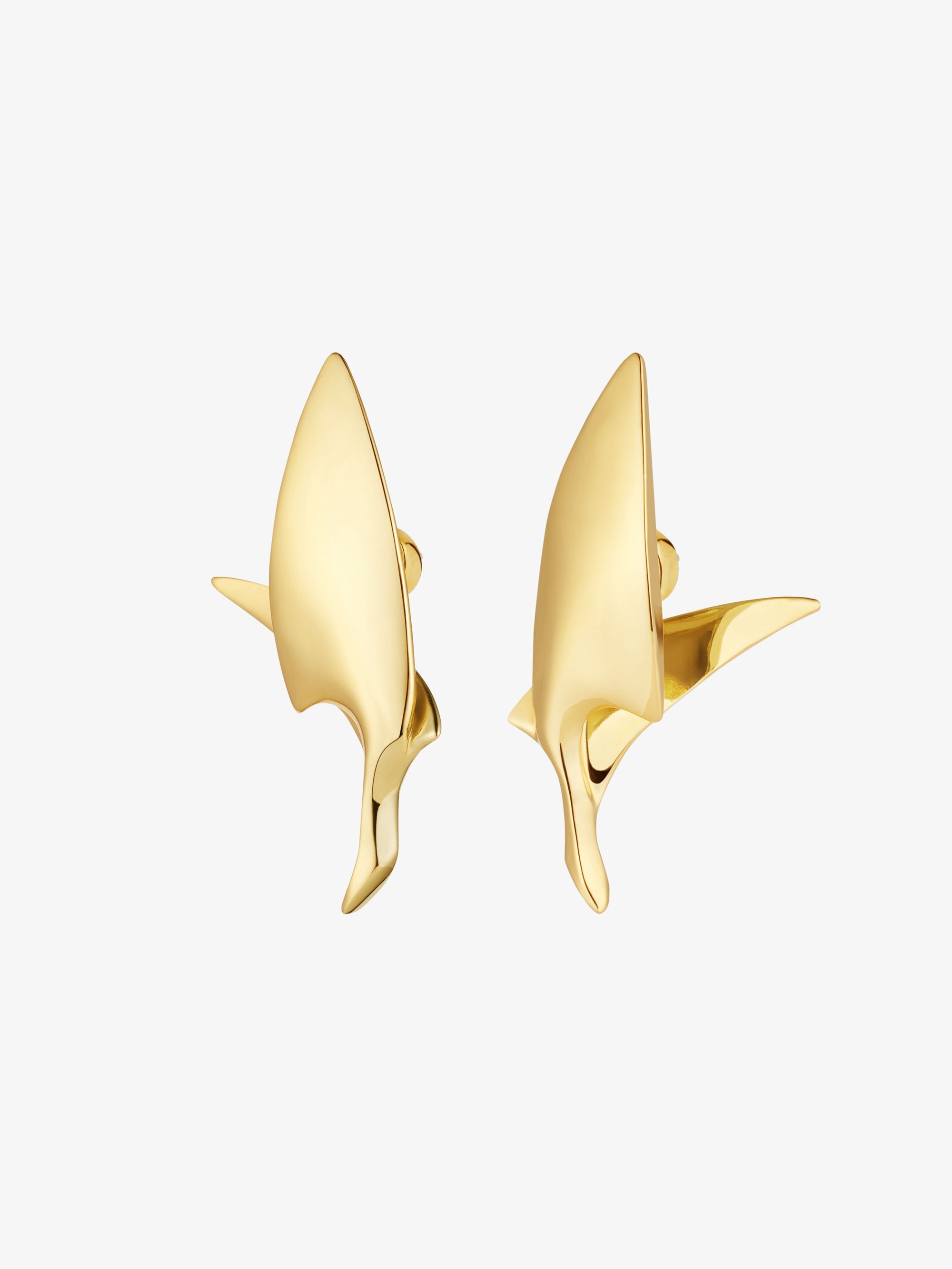 Boucles d'oreilles oiseaux en métal - Jaune Dore