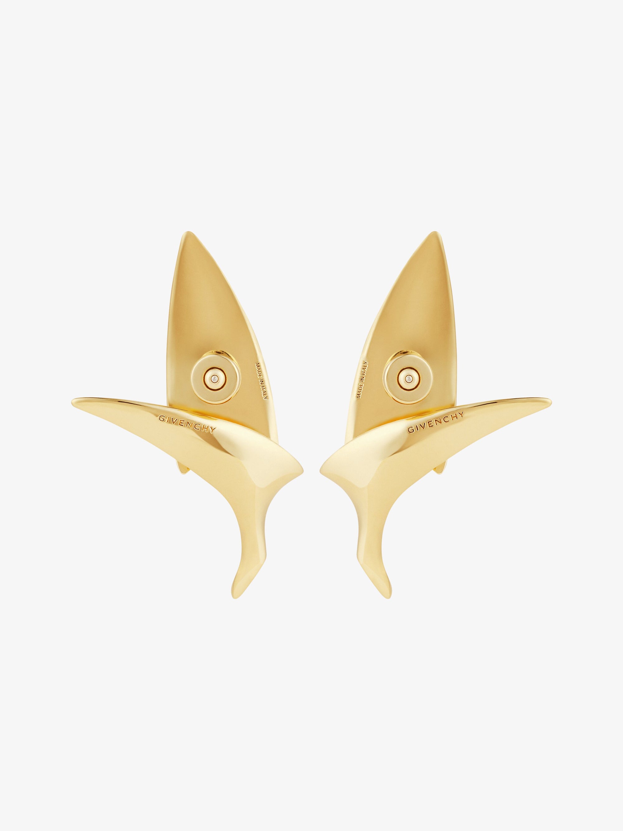 Boucles d'oreilles oiseaux en métal - Jaune Dore