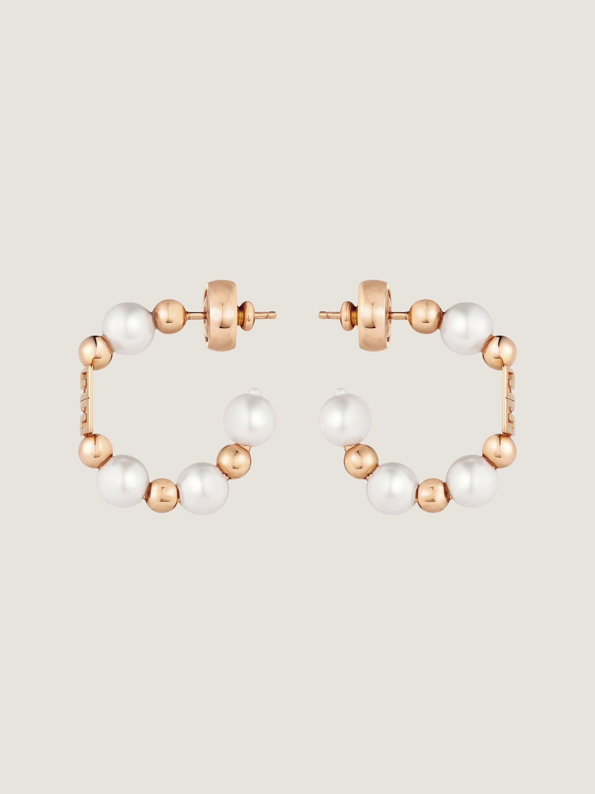 4G PINK GOLDEN WHITE PEARLS EARRINGS