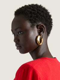 CHAIN GOLDEN LARGE EARRINGS