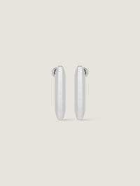 CHAIN SILVERY LARGE EARRINGS