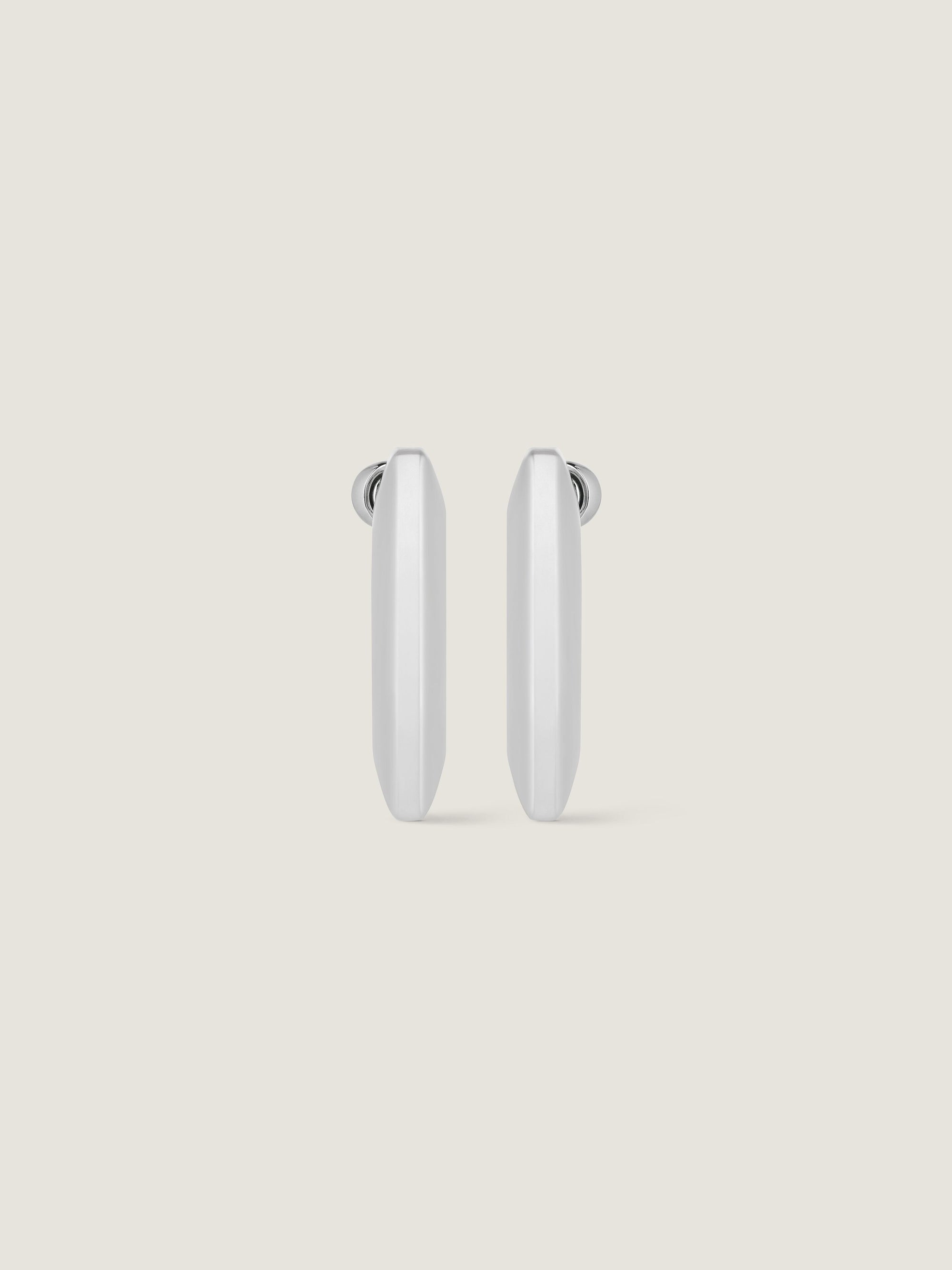 CHAIN SILVERY LARGE EARRINGS