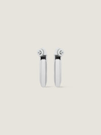 CHAIN SILVERY LARGE EARRINGS